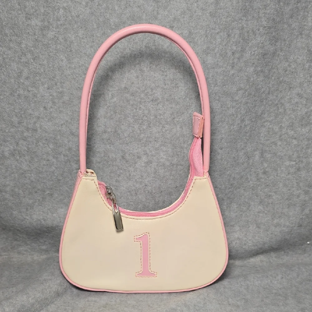 Pink and Cream Mini Child's Shoulder Bag